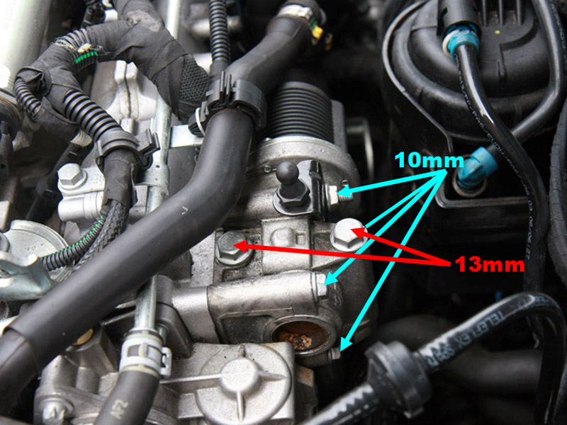 How do you clean the EGR valve on an engine?